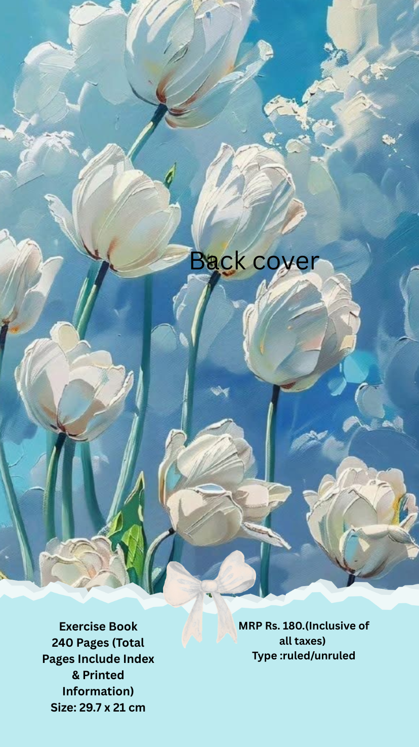 White flowers 🌸 notebook 